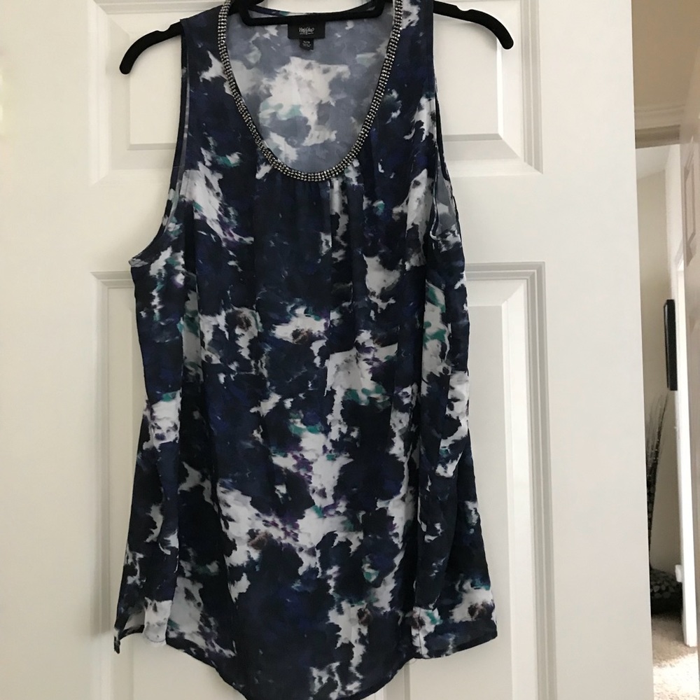 Merona beaded neckline sleeveless blouse